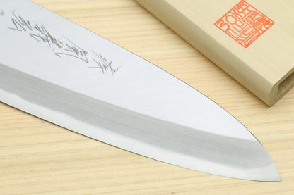 Yoshihiro Hongasumi Blue Steel Deba Fish Fillet Chef Knife Ebony Handle