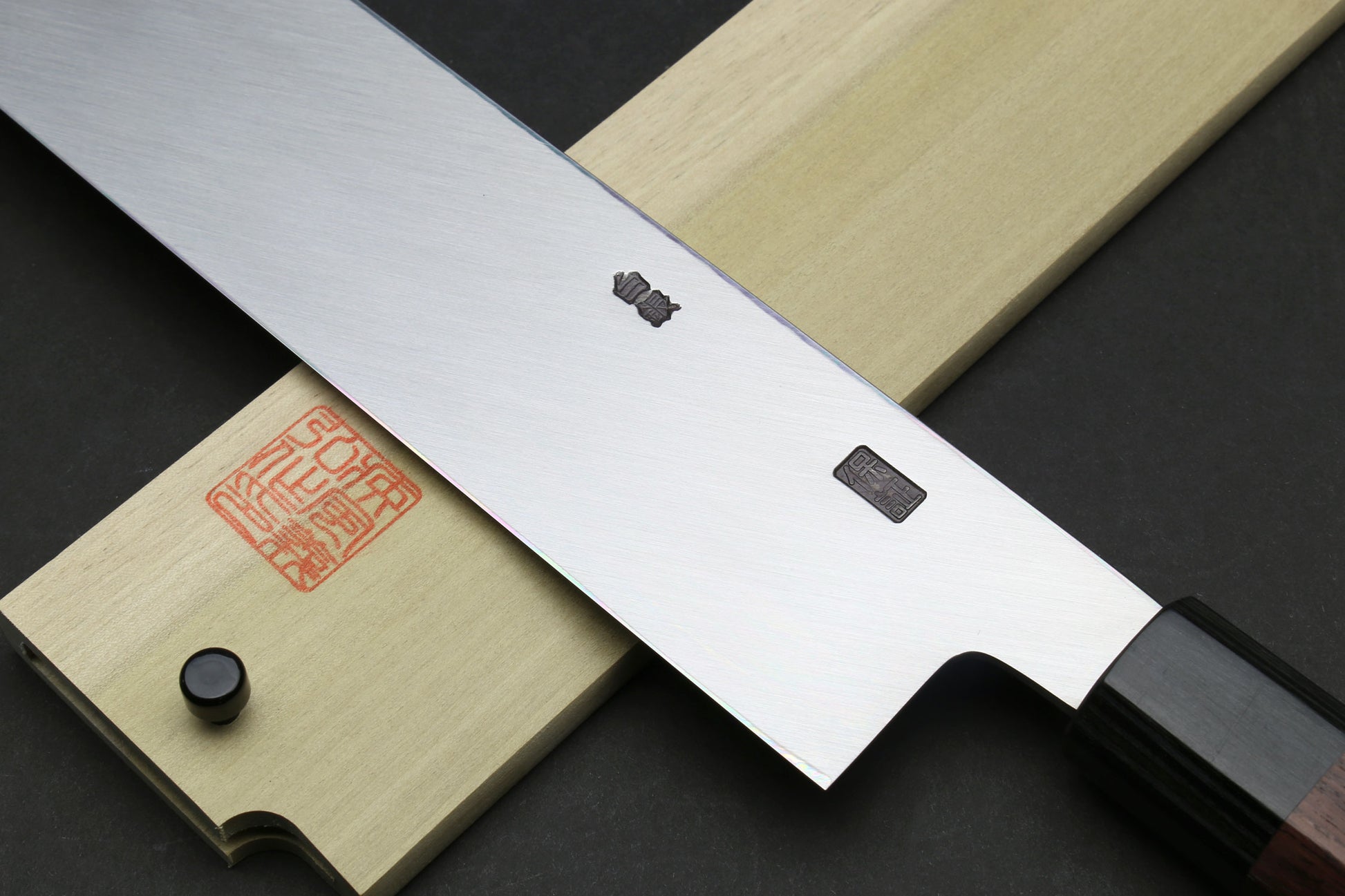 Yoshihiro Hongasumi Ginsan (Hakugin) High Carbon Stain Resistant Edo Usuba Traditional Japanese Vegetable Chopping Chef Knife Shitan Handle