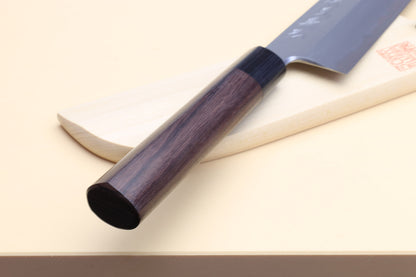 Yoshihiro Kasumi White Steel Kama Usuba Traditional Japanese Vegetable Chopping Chef Knife, Rosewood Handle