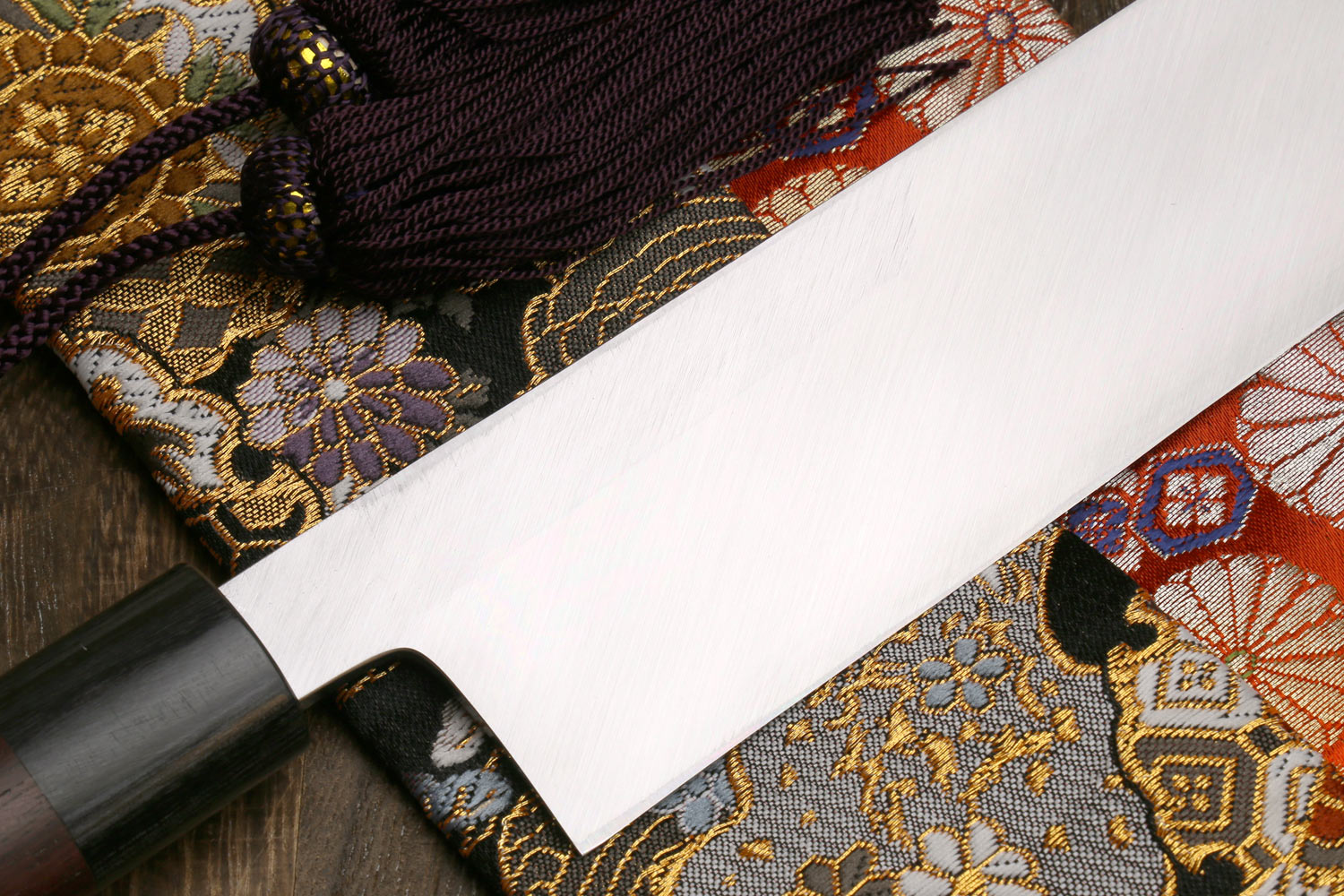 Yoshihiro Left Handed Kasumi White Steel Edo Usuba Traditional Japanese Vegetable Chopping Chef Knife Shitan Handle