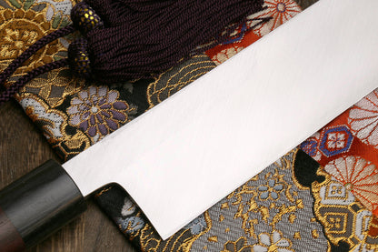 Yoshihiro Left Handed Kasumi White Steel Edo Usuba Traditional Japanese Vegetable Chopping Chef Knife Shitan Handle