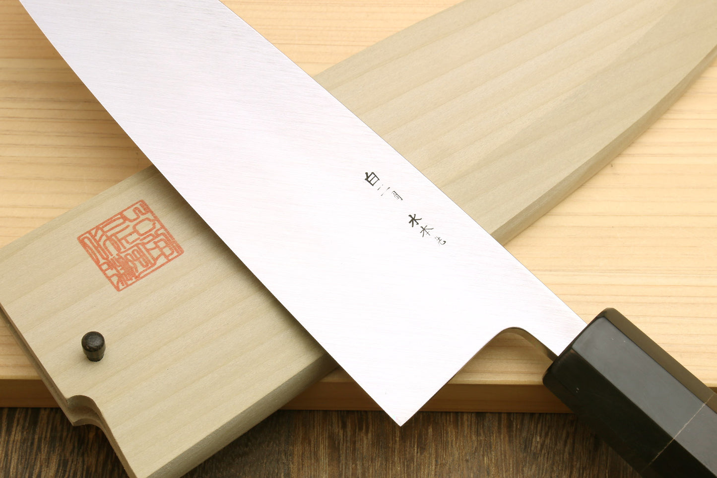 Yoshihiro Mizuhonyaki White Steel Mirror-Finished Namiukashi Deba Japanese Sushi Fillet Chef knife