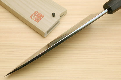 Yoshihiro Mizuhonyaki White Steel Mirror-Finished Namiukashi Deba Japanese Sushi Fillet Chef knife