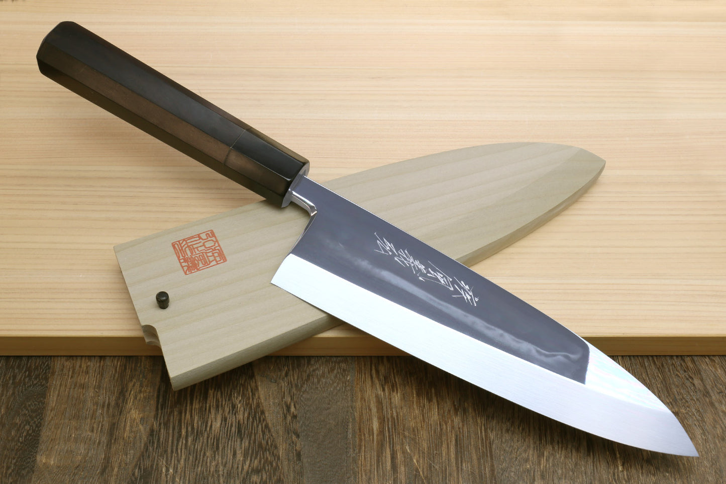 Yoshihiro Mizuhonyaki White Steel Mirror-Finished Namiukashi Deba Japanese Sushi Fillet Chef knife