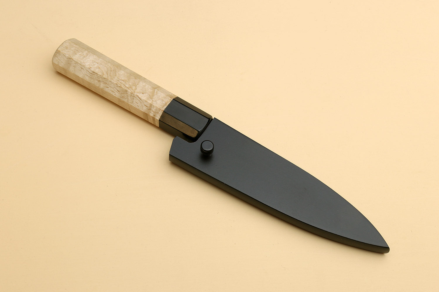 Yoshihiro Nashiji High Carbon White Steel #2 Paring Japanese Peeling Knife 3.5'' (90mm) with Camphor Handle