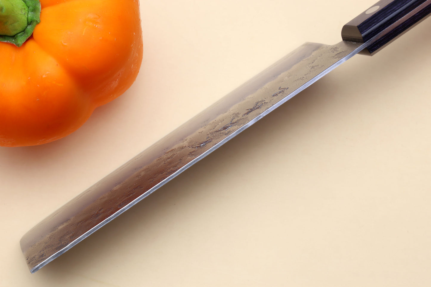 Yoshihiro Stainless Clad Nashiji Ginsan High Carbon Stain Resistant Steel Nakiri Vegetable Knife